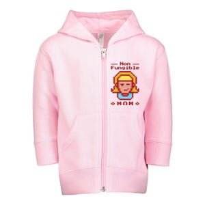 Non Fungible Mom NFT Toddler Zip Fleece Hoodie