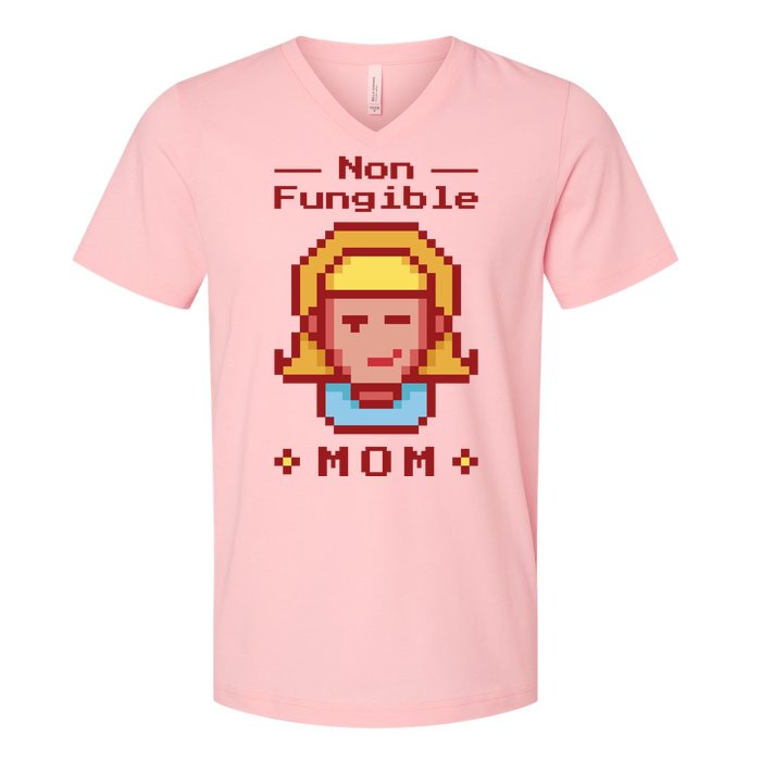 Non Fungible Mom NFT V-Neck T-Shirt