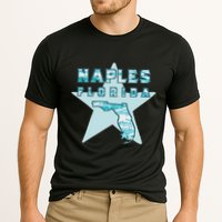 Naples Florida Map Souvenir Design Teal Cooling Performance Crew T-Shirt