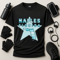Naples Florida Map Souvenir Design Teal Cooling Performance Crew T-Shirt