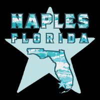Naples Florida Map Souvenir Design Teal Cooling Performance Crew T-Shirt