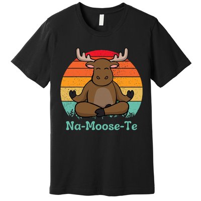 Namoosete Funny Moose And Yoga Pun Workout Premium T-Shirt