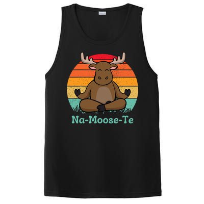 Namoosete Funny Moose And Yoga Pun Workout PosiCharge Competitor Tank