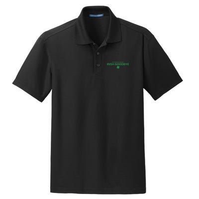 Notorious For My Irish Goodbye Shamrocks Irish Exit Dry Zone Grid Polo