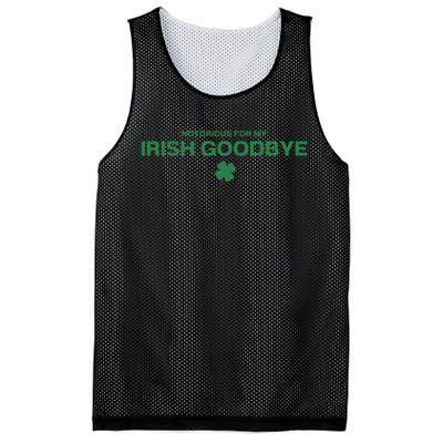 Notorious For My Irish Goodbye Shamrocks Irish Exit Mesh Reversible Basketball Jersey Tank