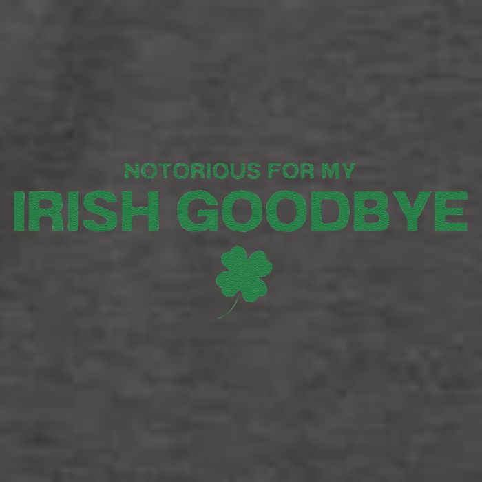 Notorious For My Irish Goodbye Shamrocks Irish Exit Vector Backpack