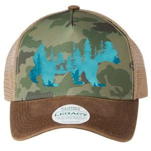 Nature Forest Mountains Trees Wildlife Animal Brown Bear Legacy Tie Dye Trucker Hat