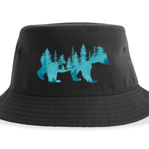 Nature Forest Mountains Trees Wildlife Animal Brown Bear Sustainable Bucket Hat