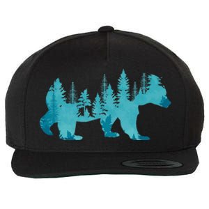 Nature Forest Mountains Trees Wildlife Animal Brown Bear Wool Snapback Cap