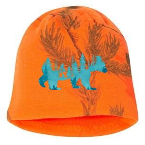 Nature Forest Mountains Trees Wildlife Animal Brown Bear Kati - Camo Knit Beanie