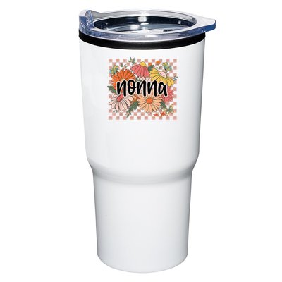 Nonna Floral Mother'S Day Wildflower Girl Checkered Tumbler