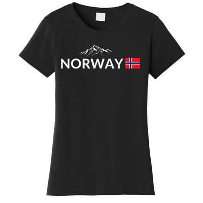 Norway Flag Mountain Outdoor Trip In Norway Women's T-Shirt