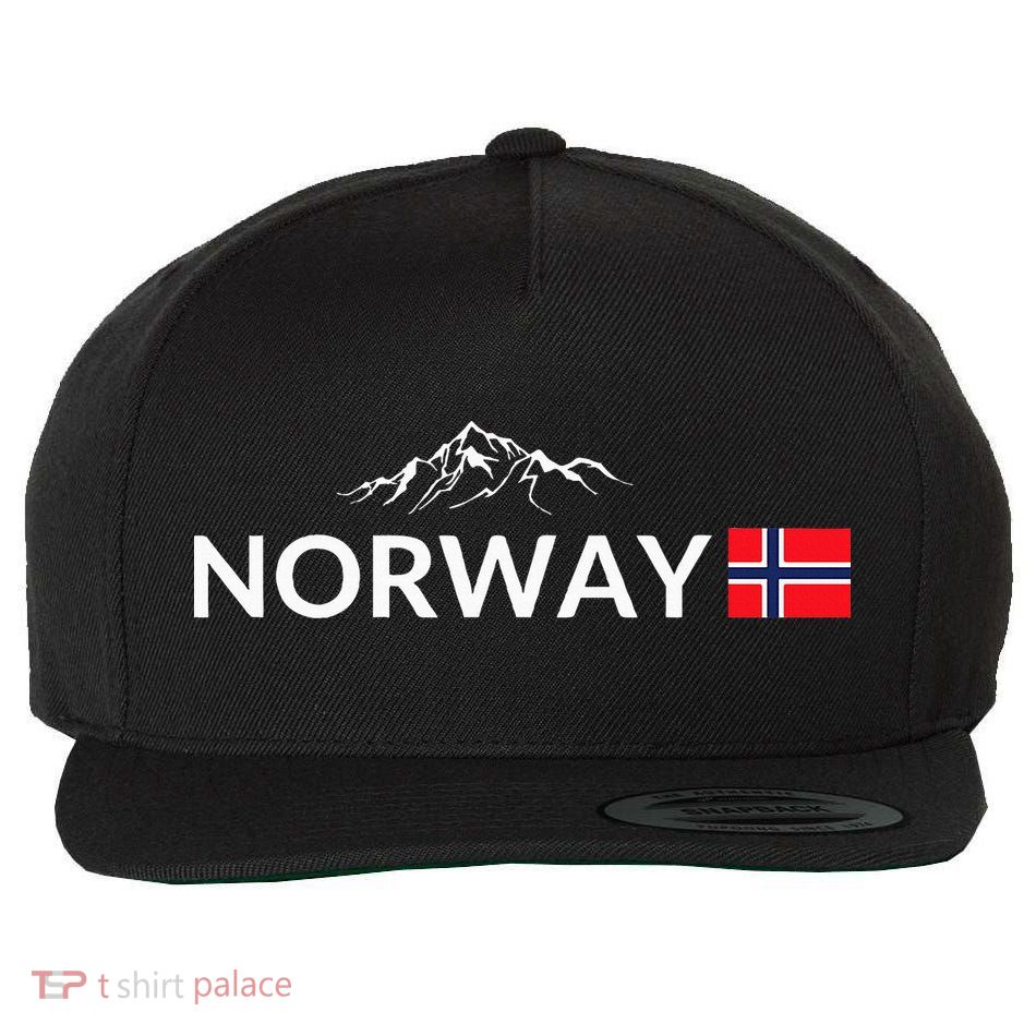 Norway Flag Mountain Outdoor Trip In Norway Wool Snapback Cap