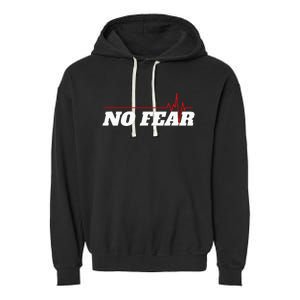 No Fear Motivation Garment-Dyed Fleece Hoodie