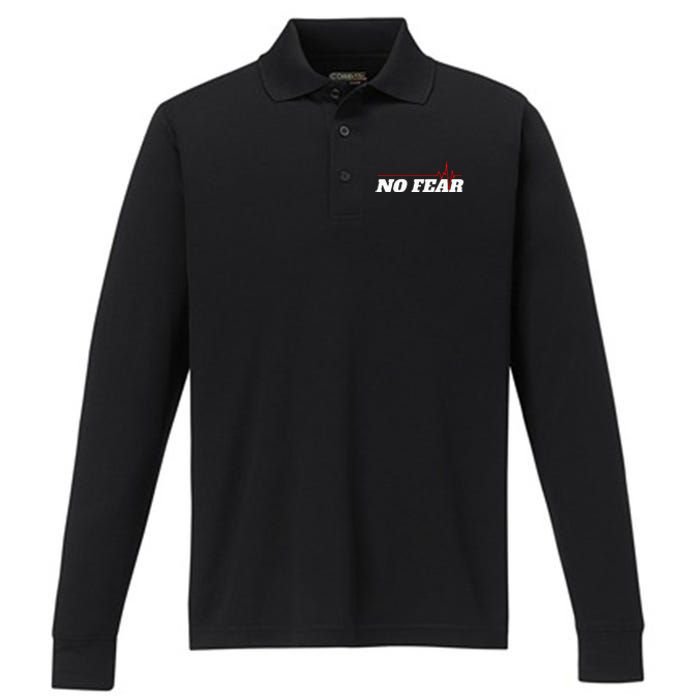 No Fear Motivation Performance Long Sleeve Polo