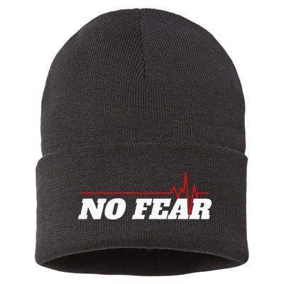 No Fear Motivation Sustainable Knit Beanie
