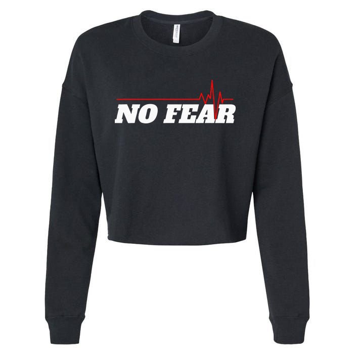 No Fear Motivation Cropped Pullover Crew