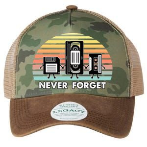 Never Forget Media Floppy Disk Vhs Casette Audio Tape Legacy Tie Dye Trucker Hat