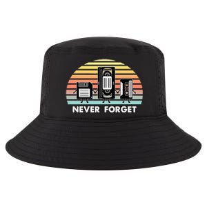 Never Forget Media Floppy Disk Vhs Casette Audio Tape Cool Comfort Performance Bucket Hat