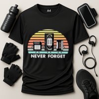 Never Forget Media Floppy Disk Vhs Casette Audio Tape Performance Shirt
