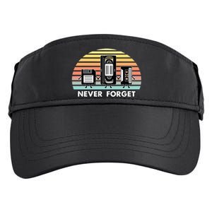 Never Forget Media Floppy Disk Vhs Casette Audio Tape Adult Drive Performance Visor