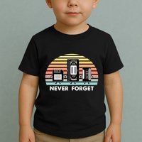 Never Forget Media Floppy Disk Vhs Casette Audio Tape Toddler T-Shirt