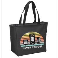 Never Forget Media Floppy Disk Vhs Casette Audio Tape Zip Tote Bag