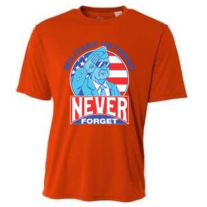 Never Forget Military Veteran Armed Forces Dad Mom Meaningful Gift Cooling Performance Crew T-Shirt