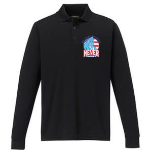 Never Forget Military Veteran Armed Forces Dad Mom Meaningful Gift Performance Long Sleeve Polo