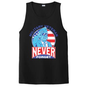 Never Forget Military Veteran Armed Forces Dad Mom Meaningful Gift PosiCharge Competitor Tank