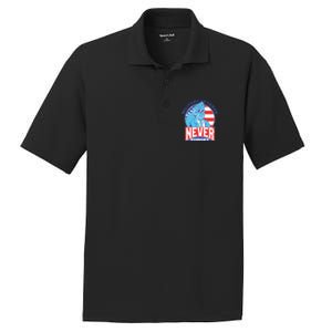 Never Forget Military Veteran Armed Forces Dad Mom Meaningful Gift PosiCharge RacerMesh Polo