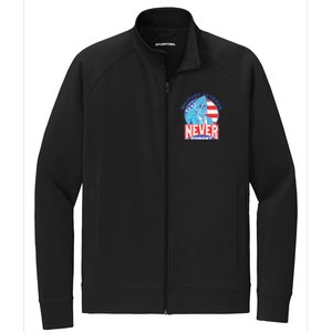 Never Forget Military Veteran Armed Forces Dad Mom Meaningful Gift Stretch Full-Zip Cadet Jacket