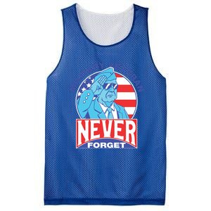 Never Forget Military Veteran Armed Forces Dad Mom Meaningful Gift Mesh Reversible Basketball Jersey Tank