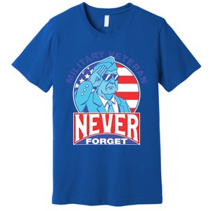 Never Forget Military Veteran Armed Forces Dad Mom Meaningful Gift Premium T-Shirt