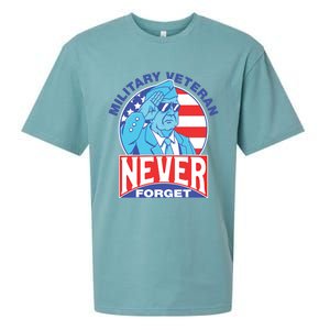 Never Forget Military Veteran Armed Forces Dad Mom Meaningful Gift Sueded Cloud Jersey T-Shirt