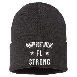 North Fort Myers FL Strong Hometown Souvenir Vacation Florid Sustainable Knit Beanie