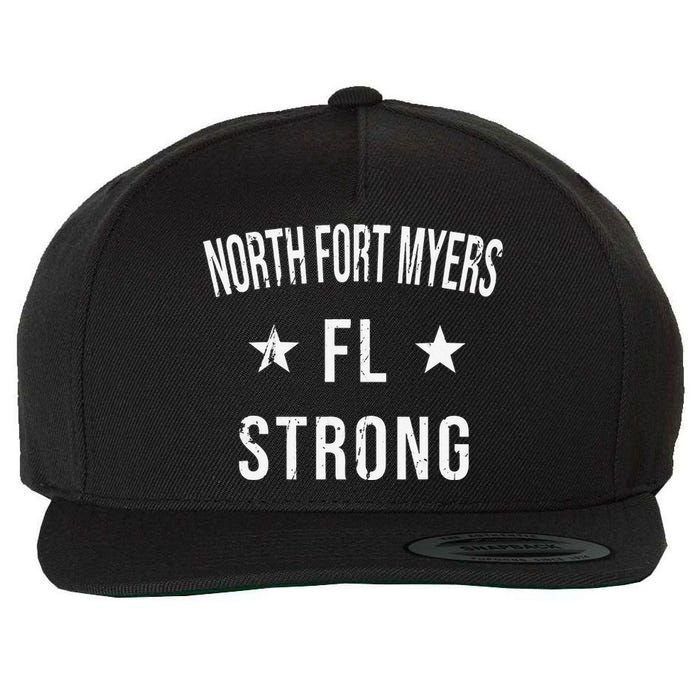 North Fort Myers FL Strong Hometown Souvenir Vacation Florid Wool Snapback Cap