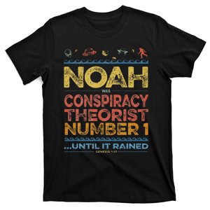 Noah's Flood Meme Conspiracy Theorist Bible UFO Yeti Bigfoot T-Shirt