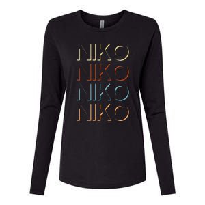 Niko First Name My Personalized Named Womens Cotton Relaxed Long Sleeve T-Shirt