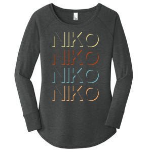 Niko First Name My Personalized Named Women's Perfect Tri Tunic Long Sleeve Shirt