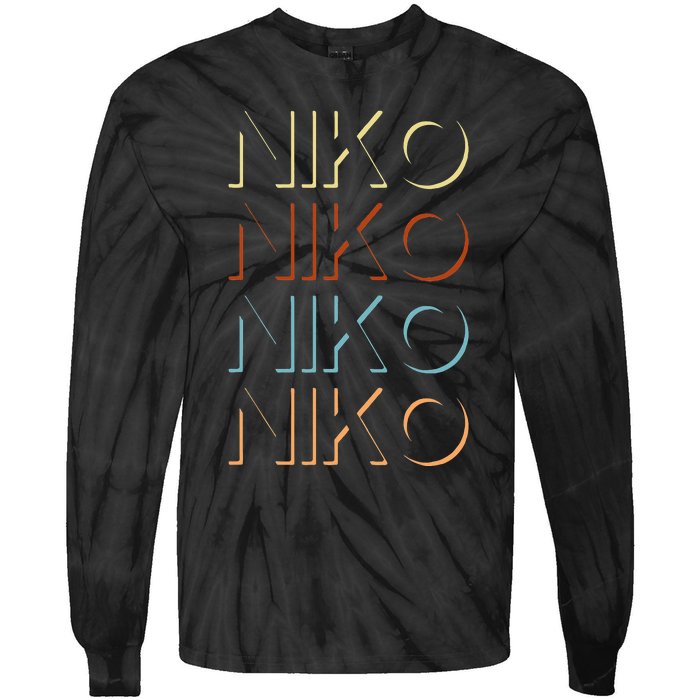 Niko First Name My Personalized Named Tie-Dye Long Sleeve Shirt