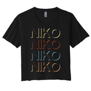 Niko First Name My Personalized Named Women's Crop Top Tee