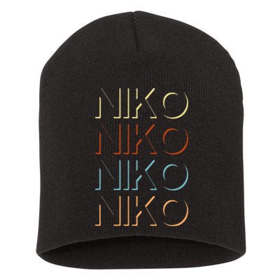 Niko First Name My Personalized Named Short Acrylic Beanie