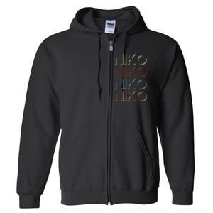 Niko First Name My Personalized Named Full Zip Hoodie