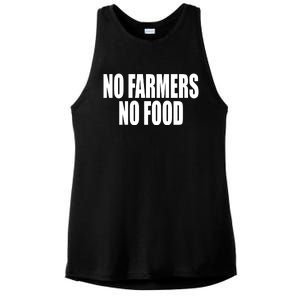 No Farmers No Food Ladies PosiCharge Tri-Blend Wicking Tank