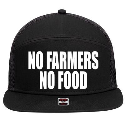 No Farmers No Food 7 Panel Mesh Trucker Snapback Hat