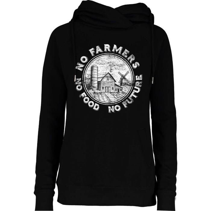 No Farmers No Food No Future Great Gift Womens Funnel Neck Pullover Hood