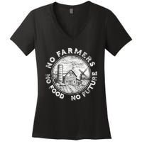 No Farmers No Food No Future Great Gift Women's V-Neck T-Shirt