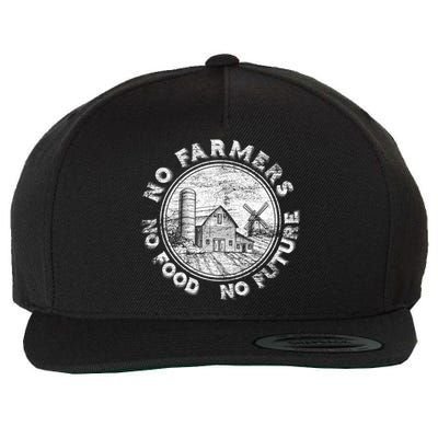 No Farmers No Food No Future Great Gift Wool Snapback Cap