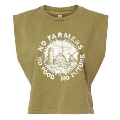 No Farmers No Food No Future Great Gift Garment-Dyed Women's Muscle Tee